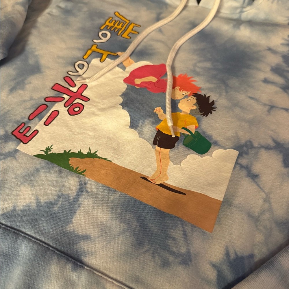 Her Universe Blue Tie-Dye Hoodie Ponyo Studio Ghibli - Picture 4 of 8